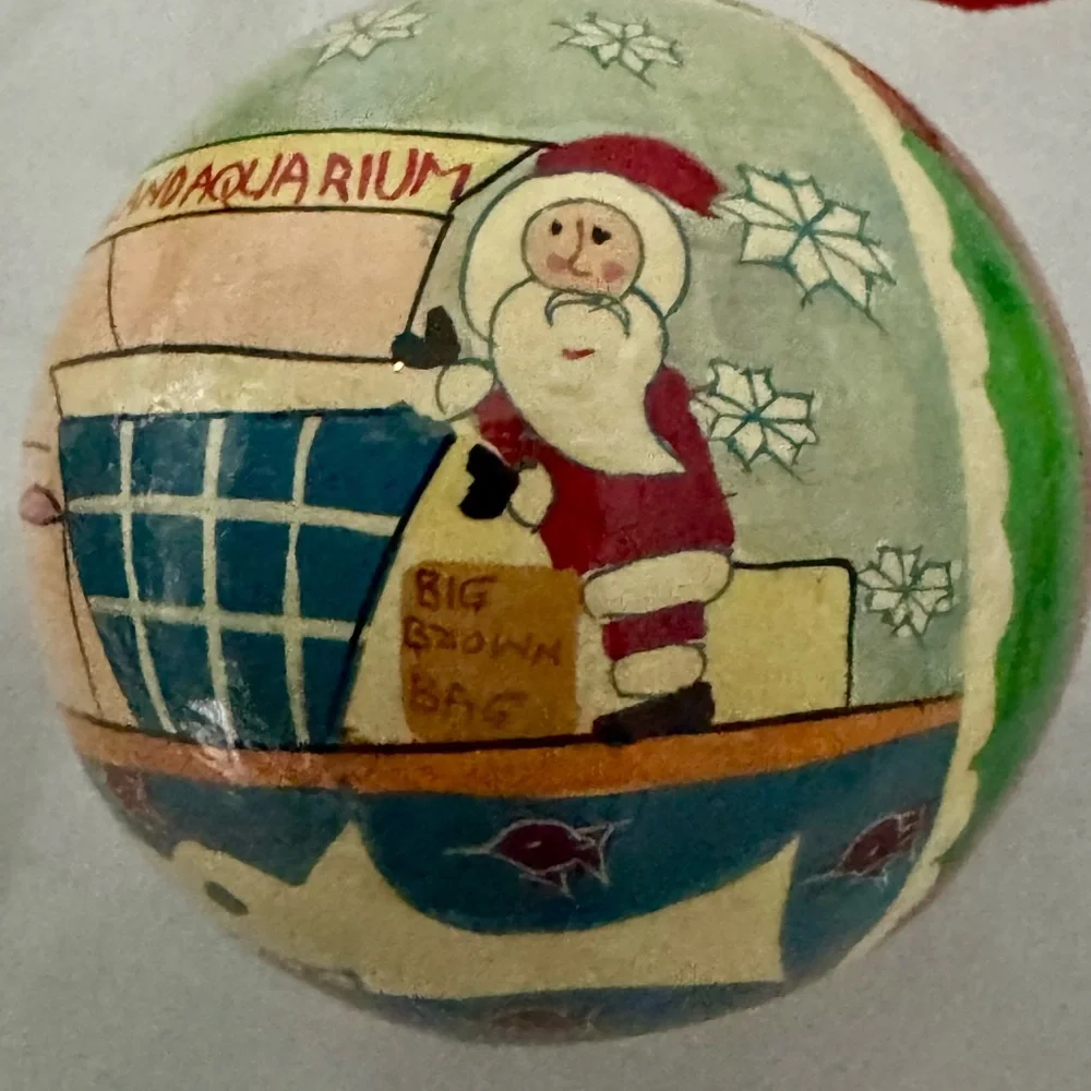 Bloomingdales‎ Paper Mache Christmas Ornaments Boston California